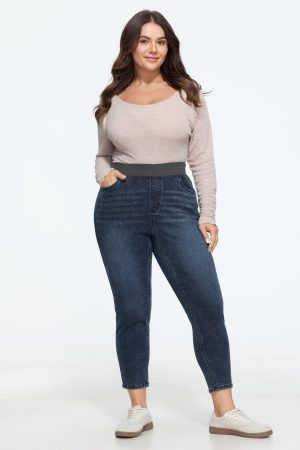 Pull-On High-Rise Skinny-Fit Jeans