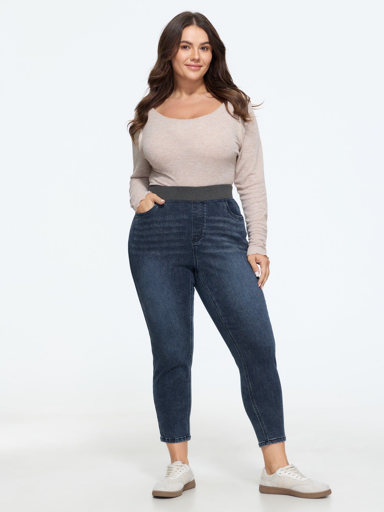 Pull-On High-Rise Skinny-Fit Jeans