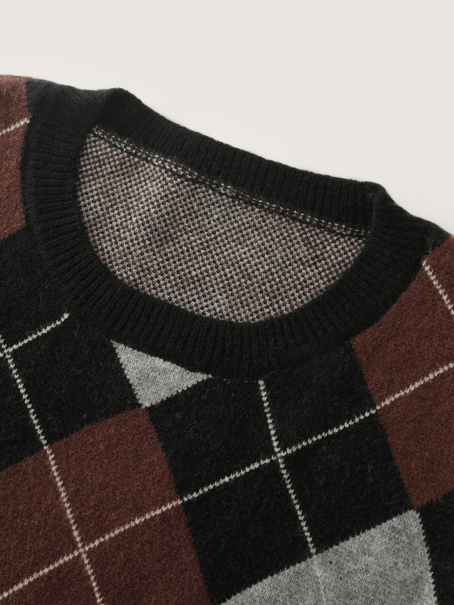 Supersoft Diamond Plaid Crew Neck Pullover - Image 6