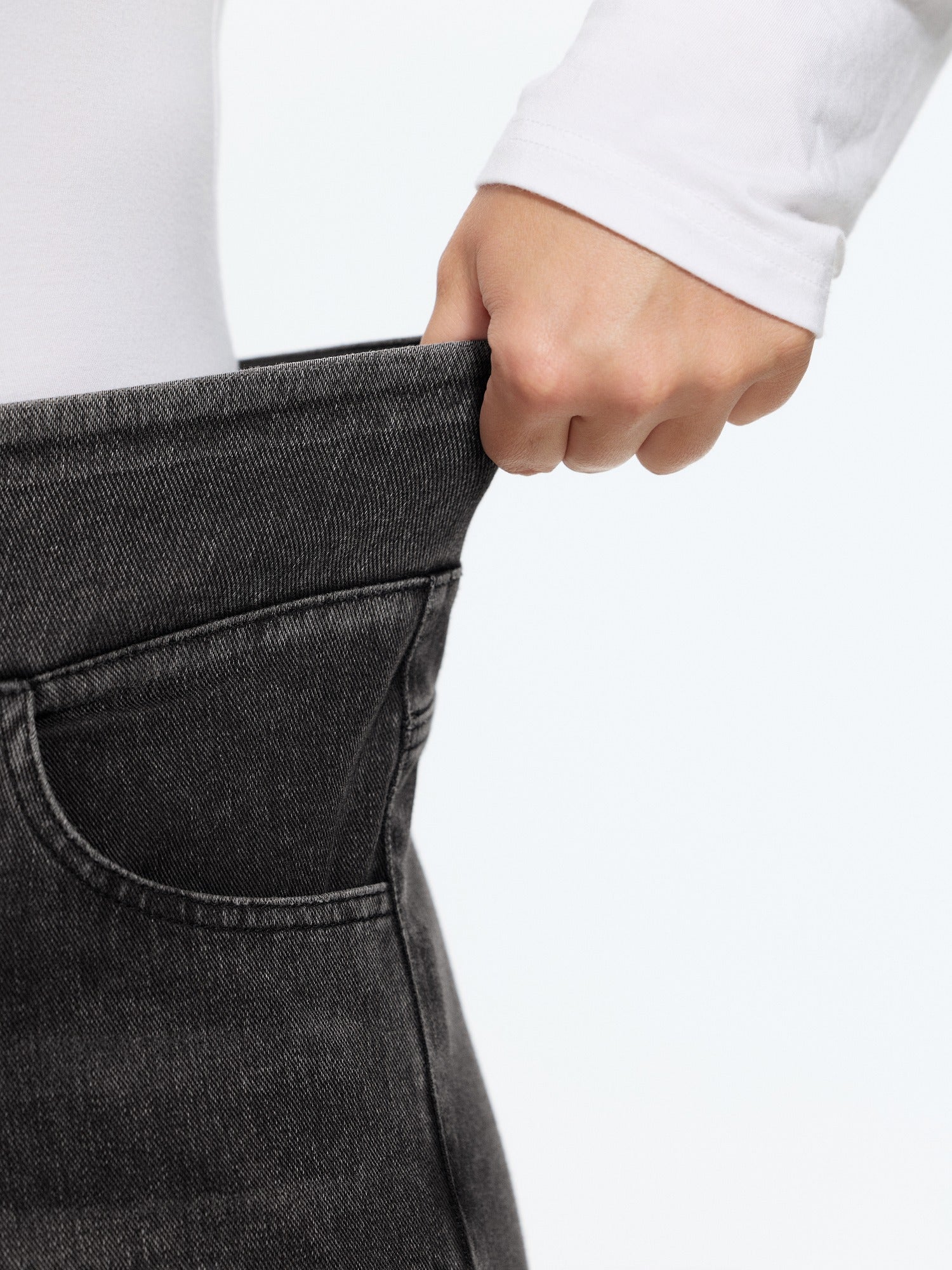 Stretchy Pull-On Wide-Leg Knit Jeans - Image 33