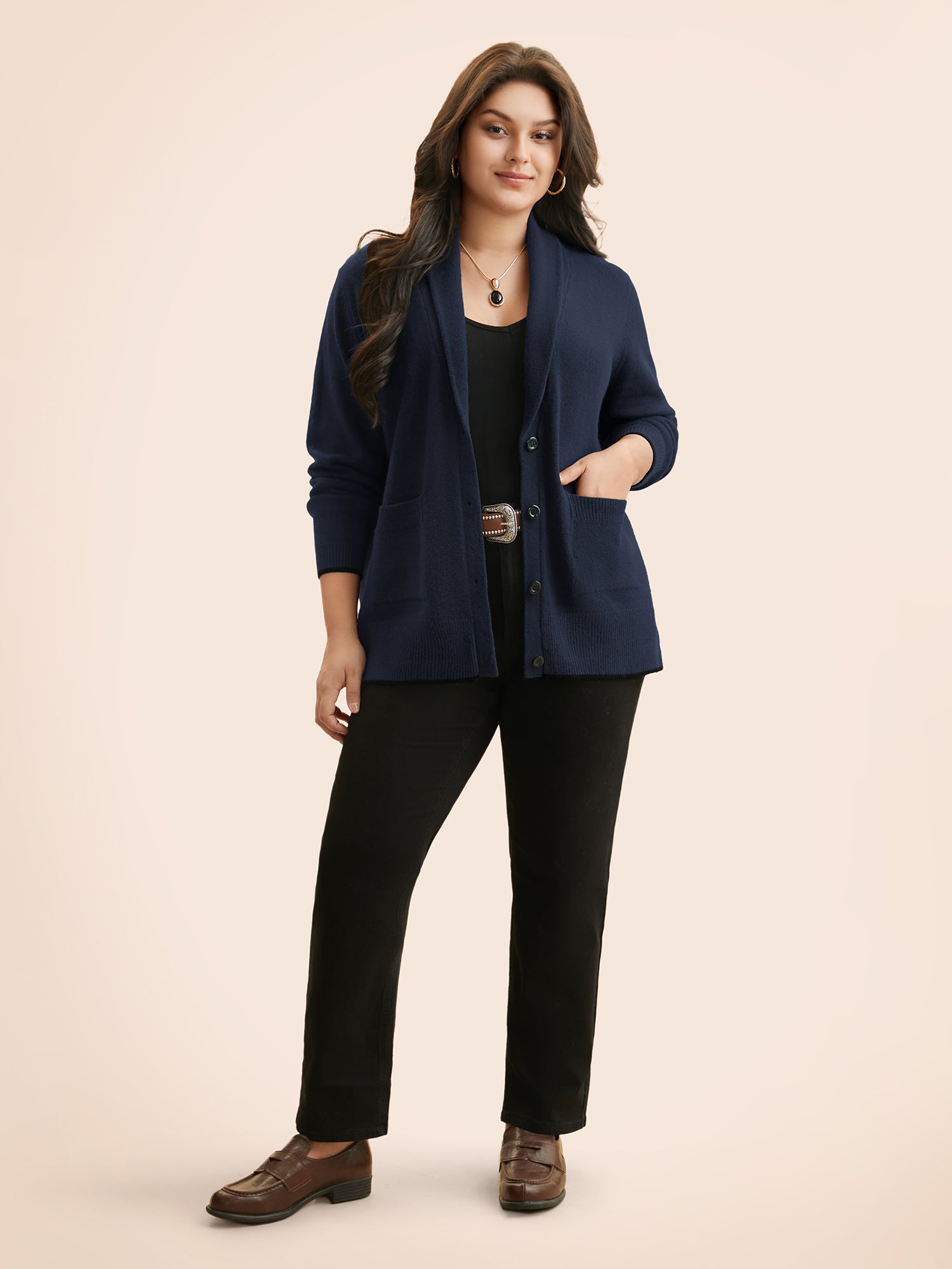 Supersoft Essentials Solid Shawl Collar Cardigan - Image 17