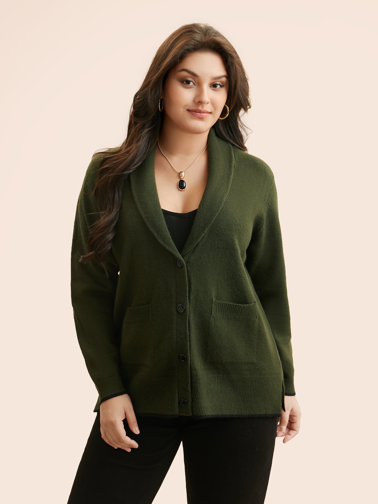 Supersoft Essentials Solid Shawl Collar Cardigan - Image 8