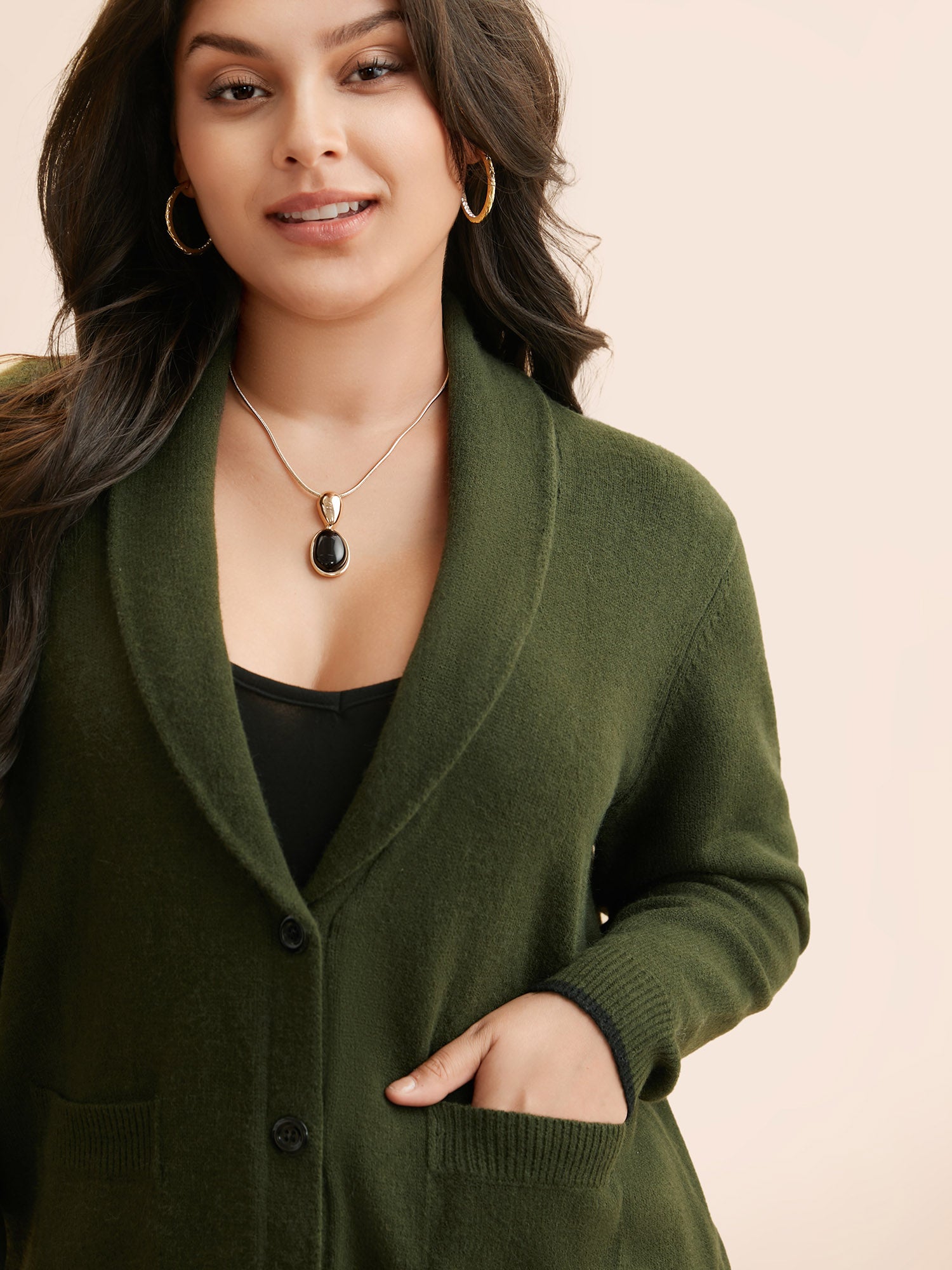 Supersoft Essentials Solid Shawl Collar Cardigan - Image 10