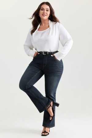 Thigh-Friendly Stretchy Flared Jeans