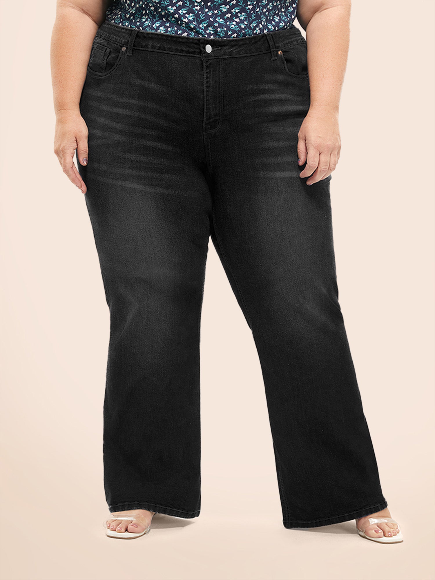 Thigh-Friendly Stretchy Flared Jeans - Image 21